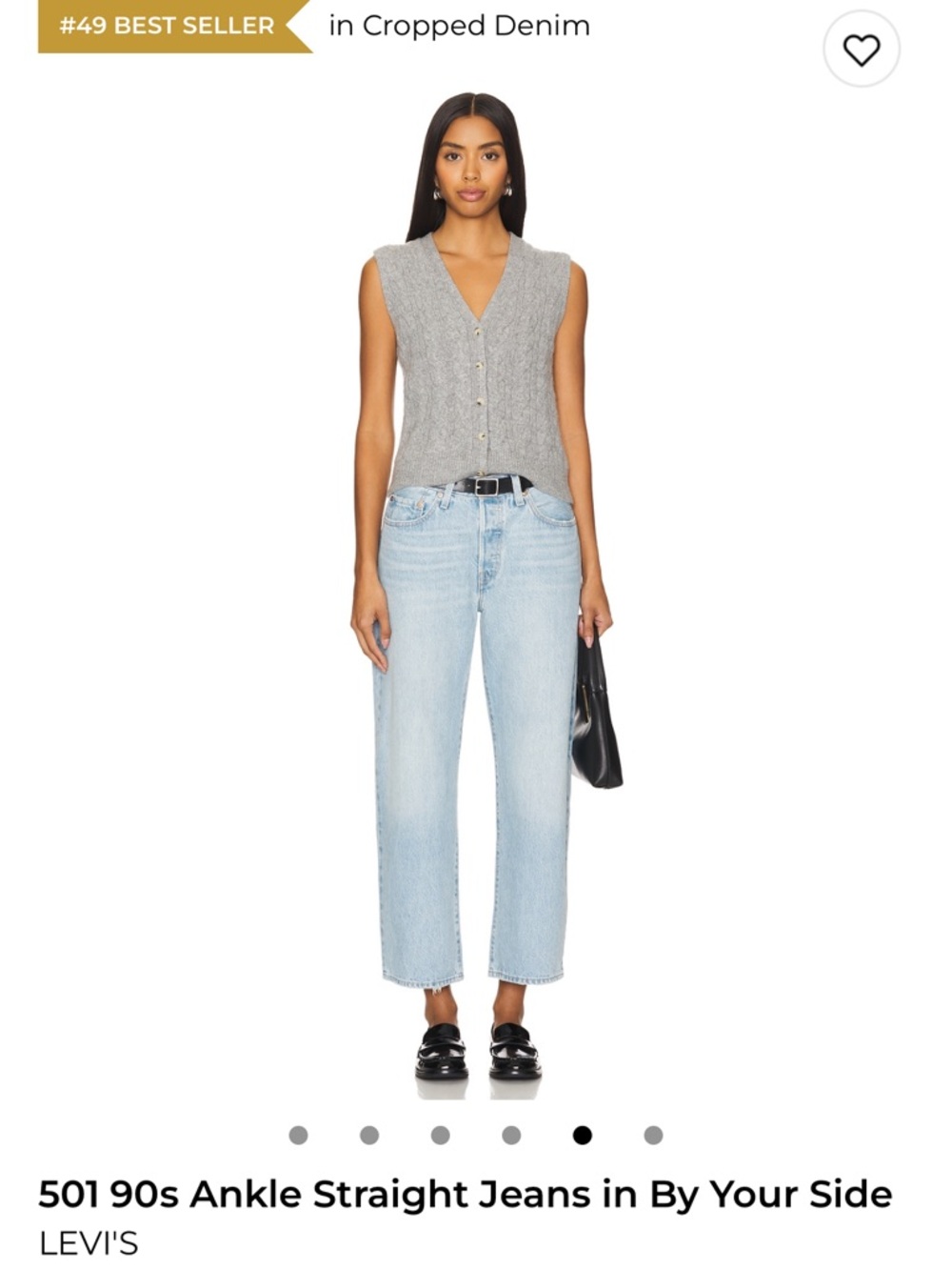 Levi's Light Blue Straight Leg Cropped Jeans